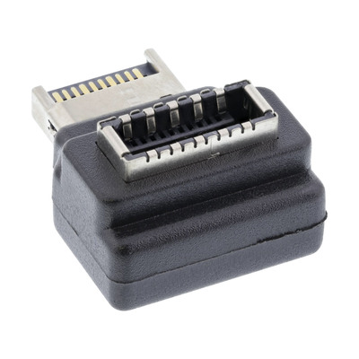 InLine® USB 3.2 Adapter intern, Frontpanel USB-E Stecker zu USB-E Buchse 90° (Produktbild 2)