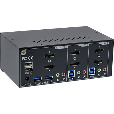 InLine® KVM Desktop Switch, 2-fach, Dual-Monitor DP 1.2, 4K, USB 3.0, Audio (Produktbild 2)