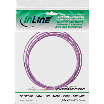 InLine® LWL Duplex Kabel, LC/LC, 50/125µm, OM4, 1m (Produktbild 2)