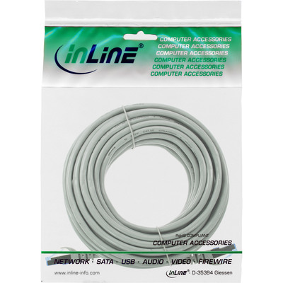 InLine® Patchkabel, Cat.6A, S/FTP, TPE flexibel, grau, 20m  (Produktbild 5)