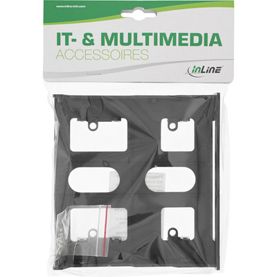 InLine® Floppy-Einbaurahmen mit Schrauben, schwarz (Produktbild 3)