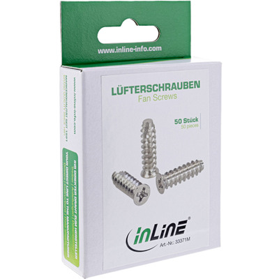 InLine® Lüfterschraube, 5x16mm, silbern 50er Pack (Produktbild 2)