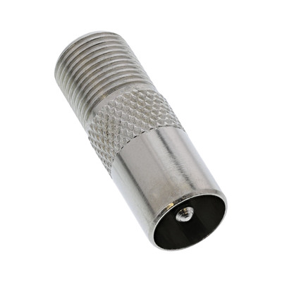 InLine® Koaxial Adapter, IEC- Stecker (Antenne) auf F-Buchse (Produktbild 1)