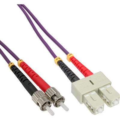 InLine® LWL Duplex Kabel, SC/ST, 50/125µm, OM4, 3m (Produktbild 1)