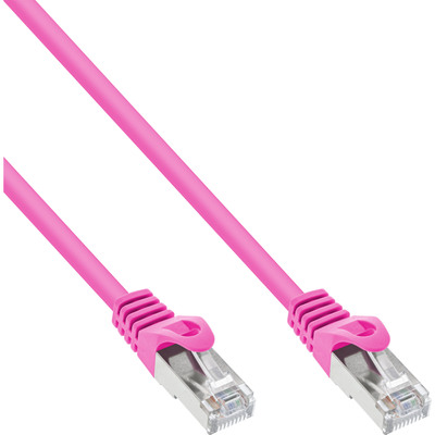 InLine® Patchkabel, SF/UTP, Cat.5e, pink, 0,3m (Produktbild 1)