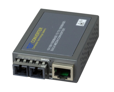 Kompakt Media Konverter RJ45-SC, 550m -- MM, Gigabit Ethernet