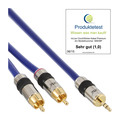 InLine® Cinch/Klinke Kabel, PREMIUM, 2x Cinch Stecker an 3,5mm 3m - 89938P