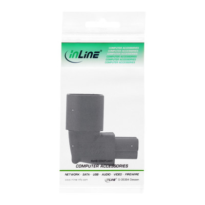 InLine® Netzadapter IEC 60320 C14 / C5, oben/unten gewinkelt, 3pol. Kaltgeräte (Produktbild 2)
