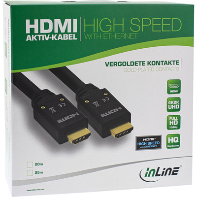 InLine® HDMI Aktiv-Kabel, HDMI-High Speed mit Ethernet, 4K2K, ST/ST, 10m (Produktbild 3)