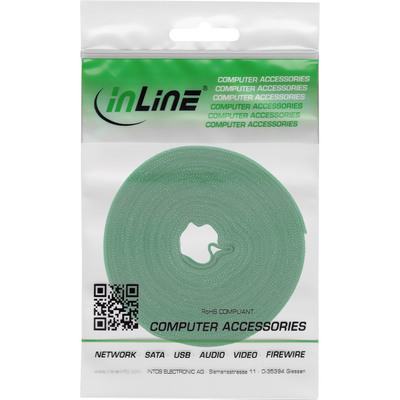 InLine® Kabelbinder, Klettverschlussband 16mm, grün, 10m (Produktbild 3)
