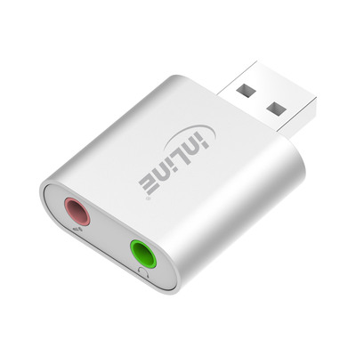 InLine® USB Audio Soundadapter, Mini Aluminium Gehäuse (Produktbild 2)