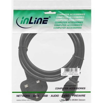 InLine® Netzkabel für Notebook, England, 3pol Kupplung, 2m (Produktbild 11)