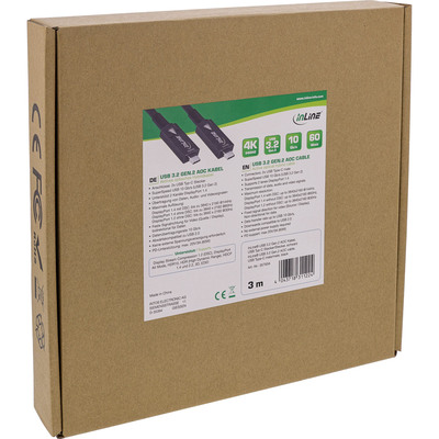 InLine® USB 3.2 Gen.2 AOC Kabel, USB-C Stecker/Stecker, schwarz, 10m (Produktbild 2)