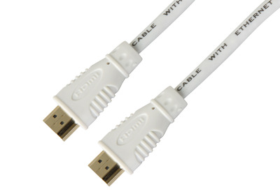 High Speed HDMI Kabel mit Ethernet -- weiß, 2m