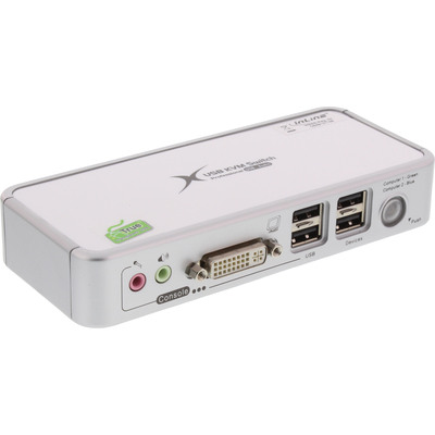 InLine® KVM Switch, DVI, 2-fach, USB (4-fach), mit Audio (Produktbild 1)