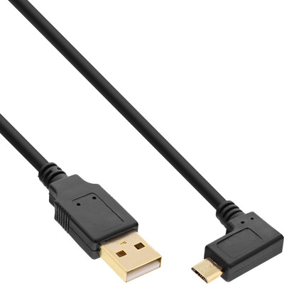InLine® Micro-USB 2.0 Kabel, USB-A ST/Micro-B ST gew., vergoldete Kontakte, 2m (Produktbild 1)
