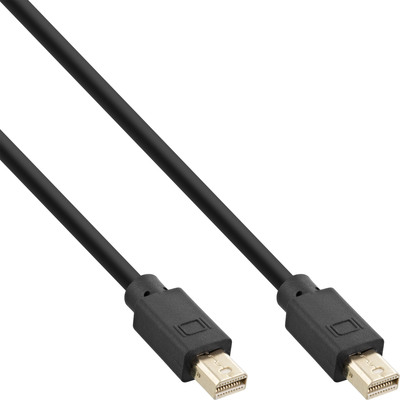 InLine® Mini DisplayPort 1.4 Kabel, Stecker / Stecker schwarz/gold, 2m (Produktbild 1)