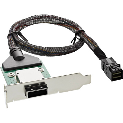 InLine® SAS HD low profile PCI Slotblech mit Kabel, ext. SFF-8088 auf int. SFF-8643, 0,5m (Produktbild 1)