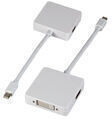 Mini-Display-Port 3-fach Adapter, weiß,auf HDMIÂ™+DVI+Displayport Adapter - Artikel-Nr: EB986