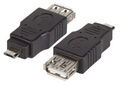 USB2.0-Adapter, Buchse A - Micro B Stecker, schwarz - Artikel-Nr: EB543