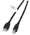 USB2.0 Anschlusskabel A-B, St.-St., 1,8m, schwarz, LSZH - Artikel-Nr: K5203.1,8