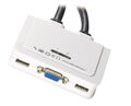 2-Port KVM VGA-USB-Audio mit Kabelsätzen 2x0,9 m - Artikel-Nr: EB977