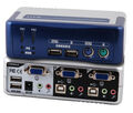 4-Port KVM Switch PS/2-USB-Aud io-USB2.0 Hub incl. Kabelset - Artikel-Nr: EB943