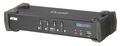 4-Port KVM USB DVI Audio USB 2.0 Hub inkl. Kabelset 4x1,8 m - Artikel-Nr: CS-1764A