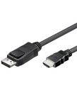 DisplayPort 1.2 auf HDMI Anschlusskabel schwarz 1 m - Artikel-Nr: ICOC-DSP-H12-010