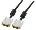 DVI-I Dual Link Kabel + Analog, 2x DVI-I 24+5, St.-St., AWG 28, 2,0m, schwarz - Artikel-Nr: K5435.2V1