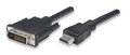 HDMI zu DVI-D Anschlusskabel Schwarz 1Â m - Artikel-Nr: ICOC-HDMI-D-010