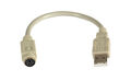 USB-A - Mini DIN (6polig), St.-Bu., 0,2m, beige - Artikel-Nr: K5307.020