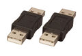 USB2.0-Adapter, Stecker A - Stecker A, schwarz - Artikel-Nr: EB441