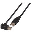 USB2.0 Anschlusskabel A-B (gewinkelt), St.-St., 1,8m, schwarz, Classic - Artikel-Nr: K5260SW.1,8