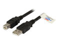 USB2.0 Anschlusskabel A-B, St.-St., 0,5m, schwarz, Premium - Artikel-Nr: K5256SW.0,5
