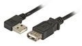 USB2.0 Anschlusskabel A (gewinkelt) - A St.-Bu., 0,5m, schwarz, Classic - Artikel-Nr: K5246SW.0,5