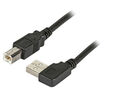 USB2.0 Anschlusskabel A (gewinkelt) - B, St.-St., 0,5m, schwarz, Classic - Artikel-Nr: K5245SW.0,5V2