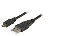 USB2.0 Anschlusskabel A-Micro-B 5pol., St.-St., 1,8m, schwarz, Classic - Artikel-Nr: K5228SW.1,8