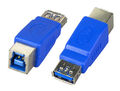 USB3.0-Adapter, Buchse A - Buchse B, blau - Artikel-Nr: EB546