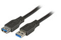 USB3.0 Verlängerungskabel A-A, St.-Bu., 1,0m, schwarz, Premium - Artikel-Nr: K5237.1