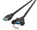 USB3.0 Verlängerungskabel A-A ,St.-Einbaubuchse 1,8m schwarz, Classic - Artikel-Nr: K5265SW.1,8